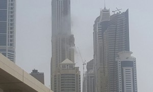 آتش سوزی در برج سلافه دبی در دبی مارینا - medium