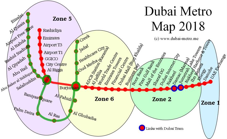 نقشه متروی دبی