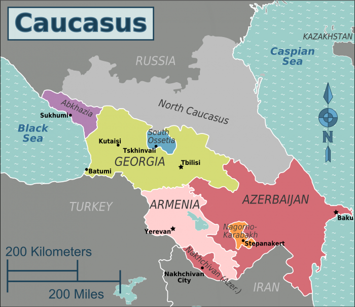 منطقه جغرافیایی کشور های حوزه قفقاز